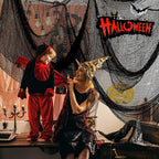 5-Pack Black Creepy Cloth - 30×72 in Halloween Decoration Fabric | Tearable Cheesecloth for Haunted Houses (Indoor/Outdoor)