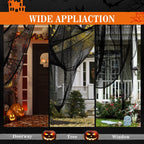 5-Pack Black Creepy Cloth - 30×72 in Halloween Decoration Fabric | Tearable Cheesecloth for Haunted Houses (Indoor/Outdoor)